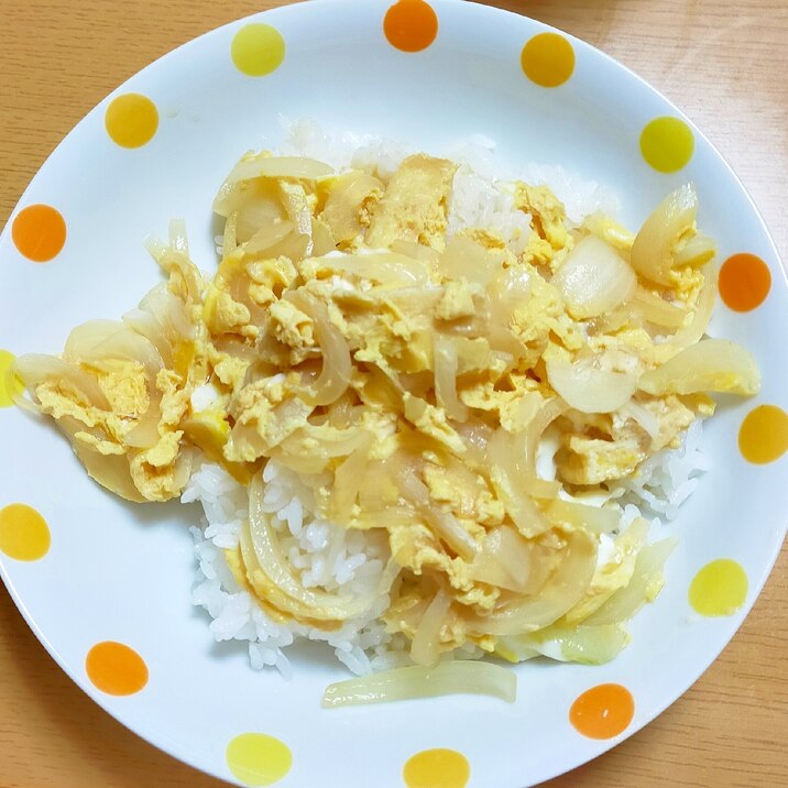 刻み揚げ入り♪玉子丼